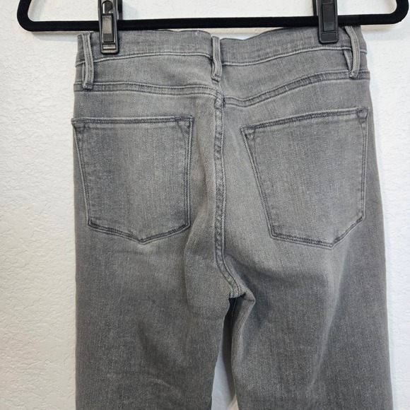 FRAME Le High Straight Split Hem Ankle Gray Jeans Women's 26 Denim Casual Pants - Picture 3 of 7